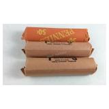 3 rolls Wheat Pennies