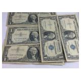 1957 Series Silver certificates 5 of them