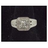 Sterling Silver Diamond Accent Ring Size 7