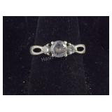 Sterling Silver Amethyst Ring Size 7