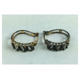 Gold over Sterling Silver Sapphire & Diamond