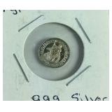 Prepper .999 Silver 1 Gram Round has Spartan on