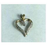 Gold over Sterling Silver Heart Pendant