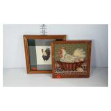 Farmhouse needleworks, framed cross stitch