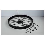 Round pot rack with six hooks, 19" across