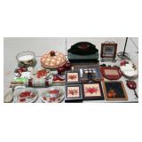 Apple decor lot. Wall decor and kitchen items.