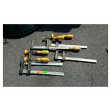 Five 12" Bar Clamps