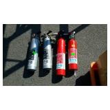 Four Household types Fire Extinguishers