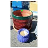 Ceramic Flower Planter Pots, big one with drip