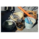 Decorative Metal Wares Group. Galvanized bucket,
