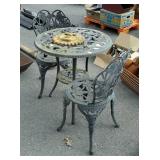 Outdoor Garden Table Set, 2 heavy made Chair to