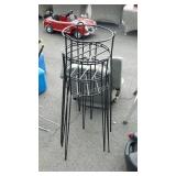 Three Plantstands, outdoor gardners type, 10" pot