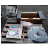 Group lot Milwaukee cart - damaged, 10 jugs of