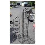 2 pcs wrought iron shelving