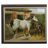 Gray Mare And Foal By Jf Herring print