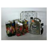 Gardening supplies. Four bags of flower bulbs,