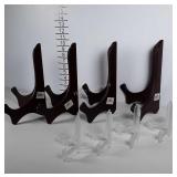 Picture, plate, book displays. 4 large and 4