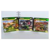 Three 1,000 piece John Deere puzzles. Appear to