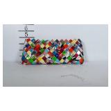 Nahui Ollin Candy Wrapper clutch.  Nice