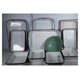 11 piece enamelware lot.