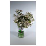 Glass vase with everlasting spring blossoms.