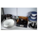 Kitchenwares: stainless steel cookware,  bowls
