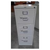 Hon three drawer letter size file cabinet with