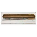 Stream King 5pc bamboo fly fishing rod in wooden