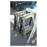 Pair of poly Folding saw horses