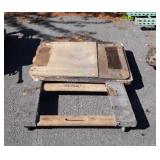 Two older 4 way Movers type carts