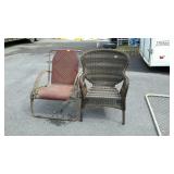 Two Lawn Chairs, one All weather Wicker, one