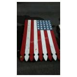 American Flag Painted Picket fence section 36x60"