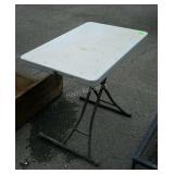 Small 19x30" poly portable Table, used yet still