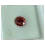 Approx 2.5ct padparadscha gemstone in capsule
