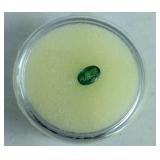 .25ct Zambian emerald gemstone in capsule