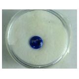 Blue spinel gemstone in capsule
