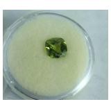 Approx 1ct Chinese Peridot gemstone in capsule
