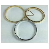 Two Monet bracelets and a gold filled bracelet