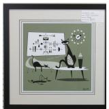 Mid Century Modern Cat I By Egor Shashikhin print