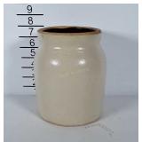 Smaller stoneware crock in nice condition.  No