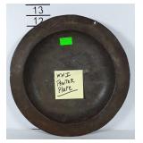 World War I pewter plate (per consigner), not