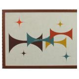 Mid Century Modern Horns And Stars On Canvas
