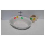 Royal Ironstone China Bowl, & Weller Saucer