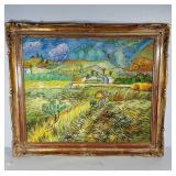 Original painting on canvas of farmer in field.