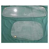 Two pieces of glass only for table tops. 24"×28"