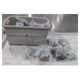 Hardware, several bags in small tote, screws,