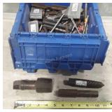 Hardware, small tote bin of Threader Taps, tons