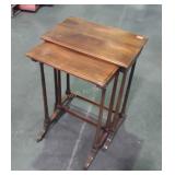 Nest of 2 Accent side Stands, Walnut made