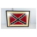 Confederate flag, framed, 23x17