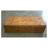 Pine shipping crate with hinged lid. 48"×21"×13".